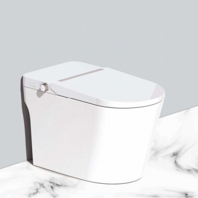 Popular chinese golssy white automatic flushing wc toilet electric intelligent smart toilet