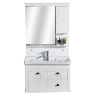 32 Inch Modern Bathroom Vanity Wall Mirror Cabinet Single Ceramic Sink Vanity