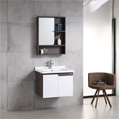 High end sanitary ware customized ceramic cabinet basin wooden white cabinet bathroom vanity cabinets