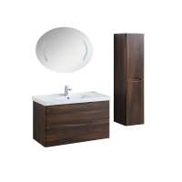 New Products Mirror Cabinet Cheap Corner Single Sink Bathroom Vanity With Ceramic Wash