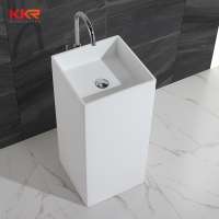 Dubai hotel freestanding hand wash basins, glossy pedestal sink