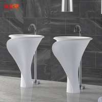 bathroom washbasin flower shaped freestanding basin