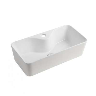 Creative cheap price white counter wash ceramic art basin for bathroom