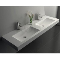 USA Top Hotel/home solid surface white glossy wall hung sink, salon sink