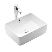 HEGII popular sanitary ware glossy white glazed bathroom vessel sink modern style porcelain hand wash art basin