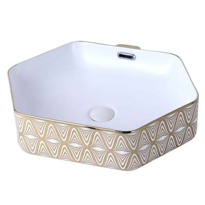 Unique sanitary ware countertop  porcelain wash art basin wash basin luxury lavabo wash basin bathroom sink