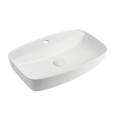 Customized popular bathroom countertop sink rectangle porcelain art basin