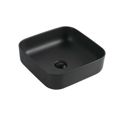 Bathroom product matte black sink cheap price porcelain art basin