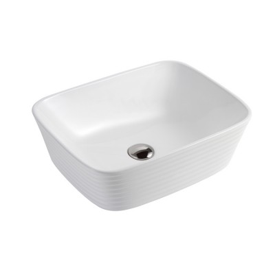 Hot sale unique design customized bathroom countertop sink rectangle porcelain art basin